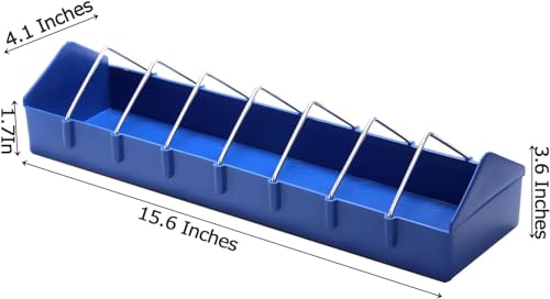Coloch 4 Pack Large Pigeon Feeder, 8 Slot Poultry Feeder Bowl Thick Chicken Feeding Dish Bird Food Dispenser Tool Slot Container for Bird, Chicken, Duck, Poultry, Parrots