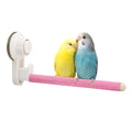 Suction Cup Bird Perch,Wooden Parrot Window/Mirror/Car/Travel/Shower Perches Stand Quartz Portable Parakeet Grinding Stick Training Toys for Small and Medium Birds(Pink) - color: 1 Pcs-Pink Stick