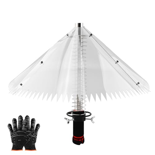 18.5 inch Squirrel Baffle for Bird Feeder Pole - Dynamic Steel Spring-Loaded Wobble Defense, Metal Buckle