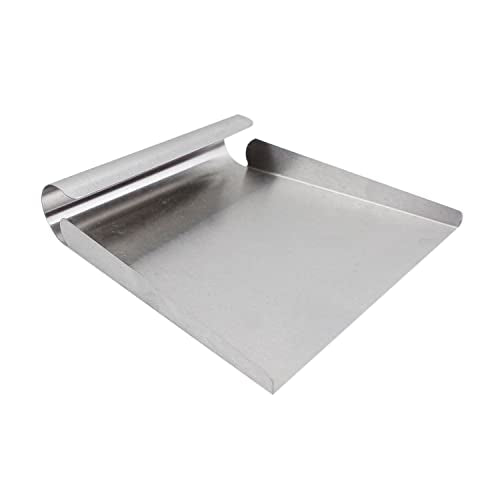 5.9 Inch Stainless Steel Food Scooper, Cutting-board Scraper | One-Piece Metal Ice Scooper, Cast Square Food Scoop with Sides, Flour Utility Scoop with Multi-Purpose Use, Silver