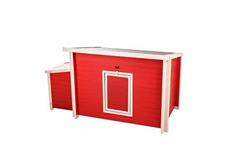New Age Pet ecoFLEX Fontana Chicken Barn - color: Red, size: 52.4"L x 29.4"W x 29.1"H
