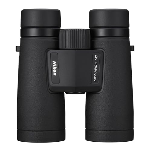 NIKON MONARCH M7 Binoculars | Lightweight Waterproof Fogproof Binoculars with ED Glass & Multilayer Coatings | Wide View, Smooth Focus & Long Eye Relief for Birdwatching, Wildlife & Outdoor Use, 8x42 | Wide field of view, locking diopter, waterproof, fogp