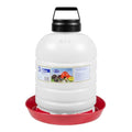 FARM-TUFF Premium 5-Gallon Hanging Chicken Waterer – BPA-Free Plastic, Top-Fill Poultry Fountain for Chickens, Ducks, Turkeys & Game Birds - size: 5G+