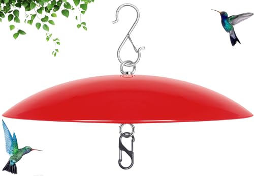 13" Hummingbird Feeder Dome Guard,Bird's Feeder Rain Cover,Squirrel Proof for Bird Feeders Pole, Smart Bird Feeders Umbrella(Bright Red), 1Pack - color: Bright Red, size: 13Inch / 1 Pack