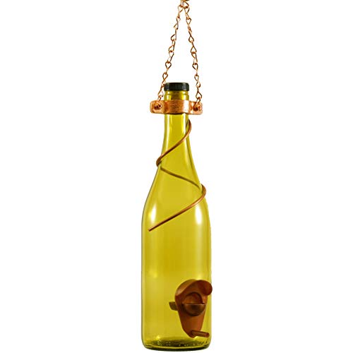 Blue Ridge Mountain Bird Feeder - Garden & Backyard Decor, Finch Feeder with 25oz Seed Capacity, Yellow & Copper - color: Yellow & Copper