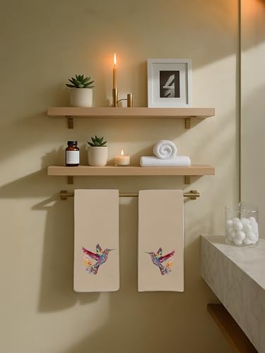 Hummingbird Bathroom Hand Towels for Guest Set of 2, Floral Bird Decorative Kitchen Dish Tea Towel, Decorative Hand Towels, Hummingbird Gifts for Women Unique, Housewarming Gift Idea New Home400 - color: Hummingbird004