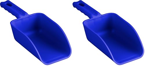 Vikan Remco 63003 Color-Coded Plastic Hand Scoop - BPA-Free Food-Safe Kitchen Utensils, Restaurant and Food Service Supplies, 16 oz, Blue (Pack of 2) - size: 16 oz (Pack of 2)