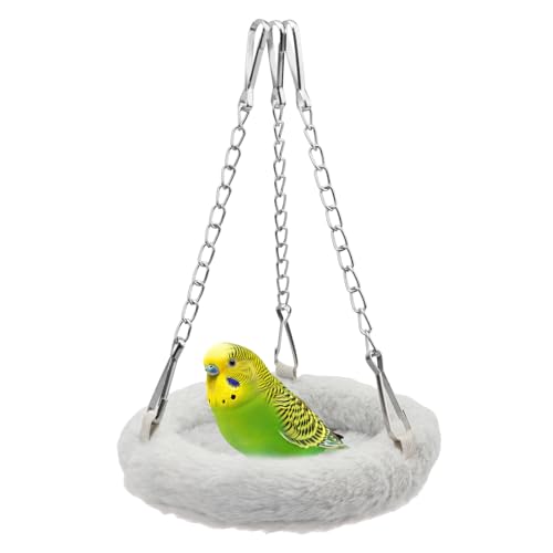 Wontee Bird Nest Bed Parrot Hanging Hammock Swing for Budgies Parakeets Lovebirds Caique Senegal Cockatiels Conures (S) - size: S