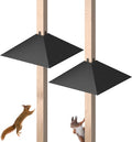 Queension 17 Inch Metal Squirrel Baffle for 4x4 Post and Wooden Pole, 2pcs | Squirrel Proof Baffles for Bird Feeder Poles, Outdoor Guard for Wooden Pole to Deter Raccoons from Bird Houses - size: 2 pcs