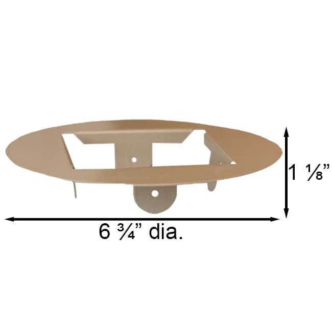 Erva Customizable Metal 4 x 4 Mounting Bracket with Screws, Tan