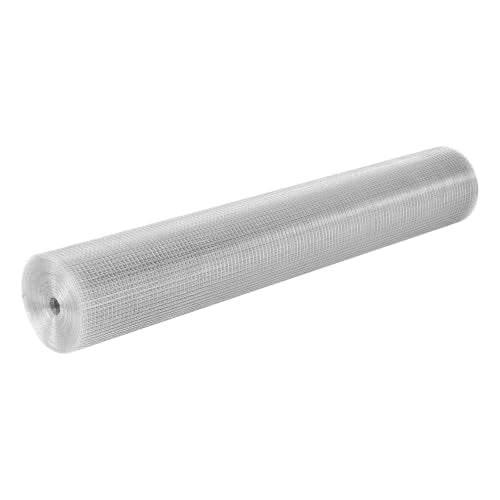 VEVOR Hardware Cloth, 1/2 inch 60 inch x 100 ft 19 Gauge Chicken Wire Fence, Hot-Dip Galvanized After Welding Metal Wire Mesh Roll, Garden Plant Welded Fencing Roll Supports Poultry Netting Cage Fence - size: 1/2 inch 60 inch x 100 ft