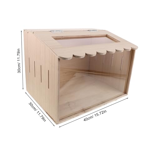 Sewroro Chick Brooder Box with Temperature for Small Birds 40x30x30cm Poultry Breeding Incubator Suitable for Chicks Quail Ducks with Feeder and Water Holder
