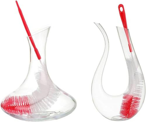 ALINK 8-Pack Red Bottle Brush Cleaner Set - Long Cleaning Brush for Narrow Neck Wine/Beer Bottles, Thermos, Hummingbird Feeder, Spout, Lids and Straws - color: Red