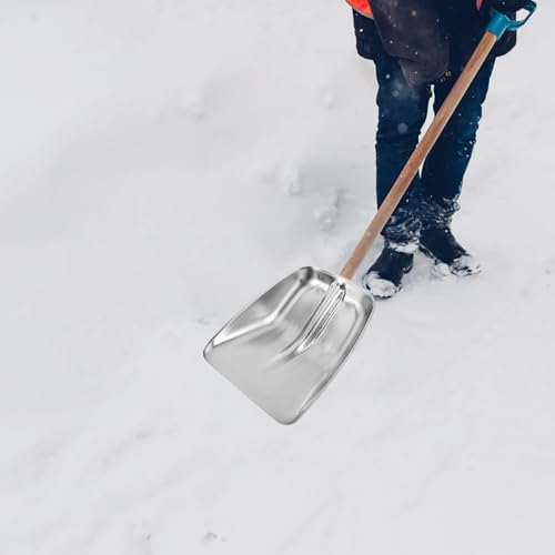 DECHOUS Replacement Stainless Steel Snow Shovel Head for Outdoor Snow Removal, Medium Size Sturdy Spade Shovel Part for Farming and Poultry Feed Use