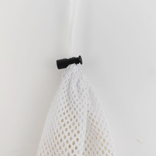 GXXMEI 8PCS 3.9" x 15.7" White Finch Sock Feeder for Outdoor, Durable Thistle Seed Feeder Sacks, Bird Food Supply Tools for Garden Yard Wild Finch Feeding