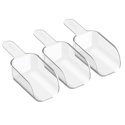 Bentgo Pantry 3-Piece All-Purpose Scoop Set, 1/2 Cup, BPA-Free (Clear) | Lightweight, Portion Control, Dishwasher Safe, Fits Pantry Containers, Ideal for Flour, Sugar, Coffee & Candy (Clear)