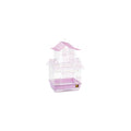 HomeStock Rustic Retreat Bird Cage with Natural Wood Accents, Durable Metal Construction, Spacious Interior, and Comfortable Features for Birds' Pink - color: Pink