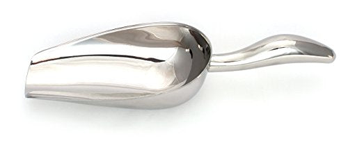 18 oz Stainless Steel Scoop, 10.5” Long by 3.6” Wide | for Ice, Dog & Cat Food, Popcorn, Coffee, Candy, Sugar, Flour, Dry Goods, etc. - size: 18 oz Scoop