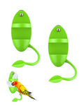 Pawfly 2 Pcs Bird Cuttlebone Holder, Cuttlefish Bone Parrot Feeding Rack, Hanging Bird Feeder with Perch, Plastic Holder for Fruits Vegetables Treats, Feeding Rack for Cockatiels