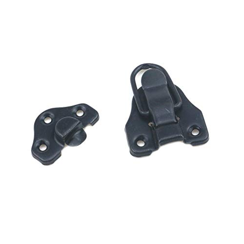 Geesatis 8 Pcs Metal Box Hasp Lock Toggle Latch Catch Decorative Hasp BoxLatch Hasps for Jewelry Wooden Case Boxes, with Mounting Screws, Black - style: A-Black