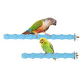 Hypeety 2PCS Bird Wood Perch Stand Paw Grinding Stick Toy Pet Bird Cage Stand Platform for Bird Parrot Budgies Parakeet Cockatiels Cage Accessories (7in/10in) (Blue) - color: Blue