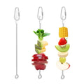 3Pcs Parrot Fruit Vegetable Skewer, Bird Food Holder Small Animal Fruit Vegetable Holder Stainless Steel Bird Parrot Skewer for Parakeet Budgie Conure Macaw