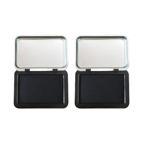 2 PCS Egg Date Marking Stamp Ink Pad, 2.95 x 2.16 inches, for Fresh Eggs (Black) - color: 2 Black