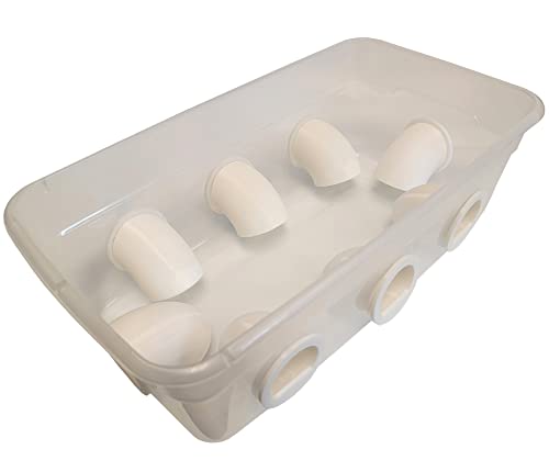 8 Port 6 Quart Quail & Chick Port Feeder NO Waste Feed Saver for Coturnix, Chicken