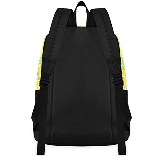 Fustylead Round Slices Lime And Lemon Backpack School Laptop Bag Bookbag for Boys Girls Students Daypack Picnic Travel - color: Slices Lime and Lemon