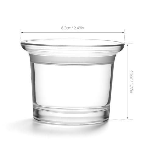 DOITOOL 2 Pcs Glass Bird Feeder Replacement Cups, Hanging Clear Oriole Feeder Replacement Cups Jelly Jar for Outdoors Hummingbird Feeding Bowl Accessories for Garden Balcony Window