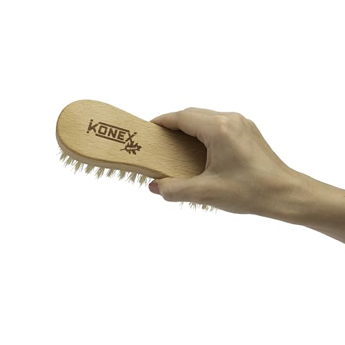 Konex Heavy-Duty Peanut-Shaped Brush 2-Pack, Durable and Long-Lasting Design for Tough Surfaces, Home and Industrial Use