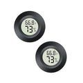 2pcs Mini Hygrometer Thermometer Indoor Outdoor Round Humidity Meter | 3D Printer Temperature Gauge Humidity Sensor Fahrenheit Switchable Celsius Monitor for Reptile Jars