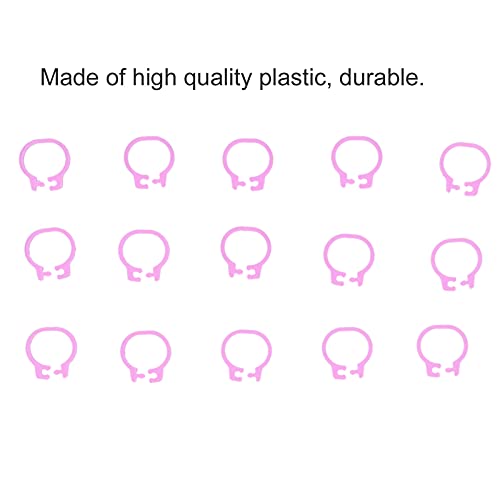Omabeta Pigeons Leg Rings, Plastic Cold- Durable Lightweight Easy-to-Install Identification Leg Rings, for Pigeon Identification, Pink, 8mm, 100PCS - color: Pink