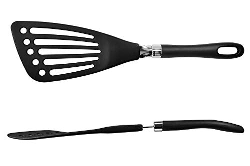 Nylon Spatula Slotted Turner Fish Turner Kitchen Utensils 12" | Seki Japan Right Handed Nylon Spatula Wide Thin - color: Nylon, size: for Right-handed