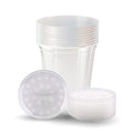 Snout and Shell Deli Cups with Fabric Vented Lids, 10 Pack - Secure Fruit Fly & Insect Cultures, Prevent Escapes & Contaminants, Easy Fruit Fly Media Preparation, Hot Liquid Safe - size: 32oz/10 cups