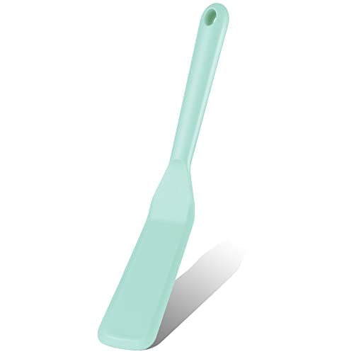 Crepe Spatula Narrow Silicone Thin Spatula Omelet Turner Multifunctional Long Heat Resistant Cooking Non Stick Pancake for Omelet Crepes Cooking Egg Burgers Pizza Pancake Steak(Aqua Sky) - color: Aqua Sky