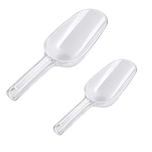 Bird Feeder Scoop Set, 2PCS Acrylic Seed Scoop, Easy Refill Tool for Tube Feeders, Pet Bird Feeding Scoop for Budgies, Finches, Chickens, Small Animals(Frosted Transparent) - color: Frosted transparent