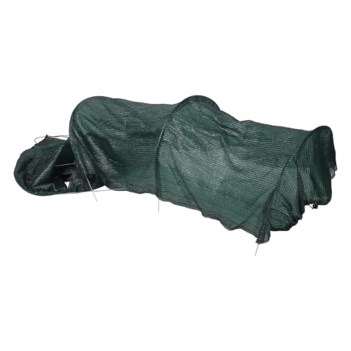 Toddmomy Chicken Coop Tunnel and Universal End Openings Plastic Foldable with Strong Frame and Garden Sunshade Net, Easy Transportation and Sun Blocking Cover for Outdoor Poultry Exercise