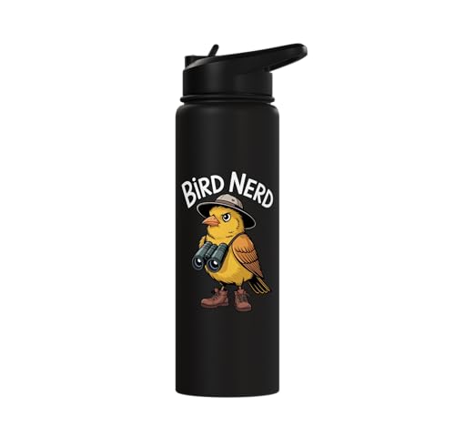Bird Nerd Funny Ornithologist Bird Watcher Birdkeeping Bird Stainless Steel Insulated Water Bottle