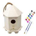 Berfutall-DIY Wooden Bird House for Outdoor, Wild Bird Feeder, Hanging Birdhouse,Perfect for Cardinals, Bluebirds, and More. (D)