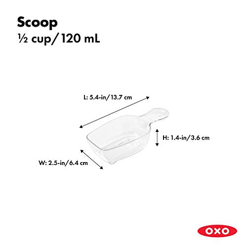 OXO Good Grips POP Container 1/2 Cup Scoop, Clear