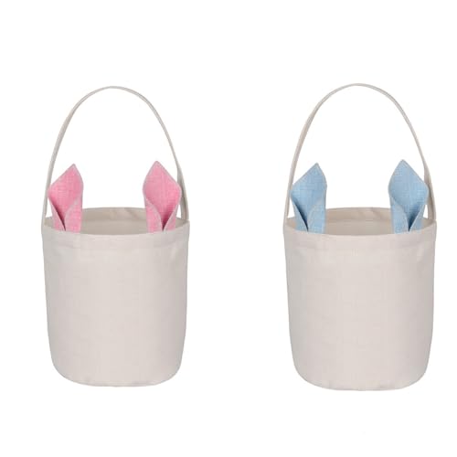 Easter Baskets for Easter Eggs Gifts, Easter Gifts Basket with Bunny Ears (Blue) - color: Blue