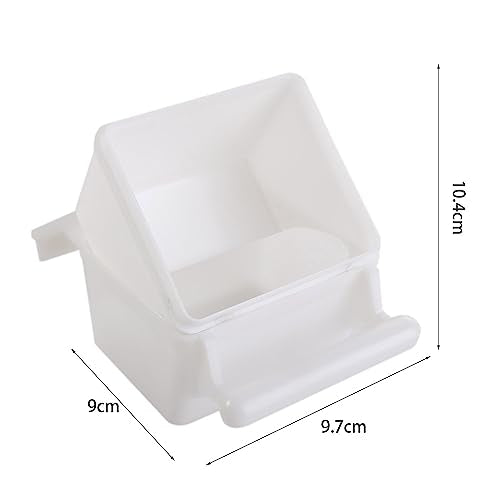 2Pcs Small Bird Slot Feeder No Mess Parakeet Cage Hanging Feeder Plastic Food & Water Dispenser Bowl