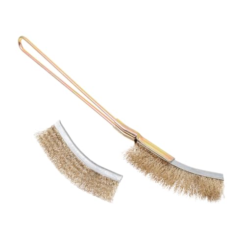 GANAZONO Bird Cage Cleaning Brush Wire Brush for Cleaning with Long Handle Narrow Cage Cleaner Set with 2 Heads for Birdcages and Feeder Cups Easy Water Rinse - size: 24X3X2CM
