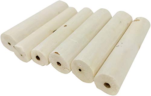 Bonka 1288 Pk6 Natural Sola Sticks 3" Bird Chew Toy for Small Birds | Soft sola root texture encourages natural chewing, shredding, and foraging activities - color: Pk6 Natural Sola Stick