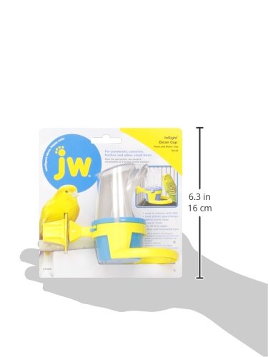 JW Pet Bird Cage Clean Cup Feeder & Water Cup Bird Accessory, Small (Assorted Colors) - size: Small