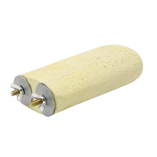 Bird Calcium Teeth Chew Toy Hamster Grinding Stone for Parrot Parakeet Cockatiel Rabbit Chinchilla Squirrel Cage Perch Stand (Random Color) (L) - size: L