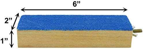 Spoiled Pet® Bird Cage Perch Stand 2-Pack - Beak and Foot Grinding Platform - Parakeets, Cockatiels, Canaries, Finches, Conures, Lories, and Budgies - Hamsters and Gerbils (Wood Perch) - size: Wood Perch