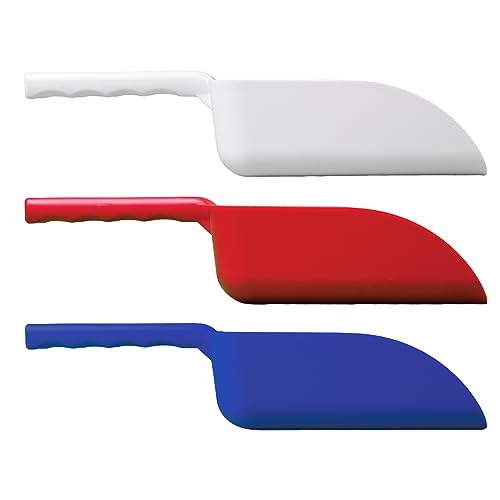 Remco - A Vikan Company 3 pk Color-Coded Plastic Hand Scoop - BPA-Free, Food-Safe Scooper, Commercial-Grade Utensils, Restaurant and Food Service Supplies, 16-Ounce Size, Red/White/Blue