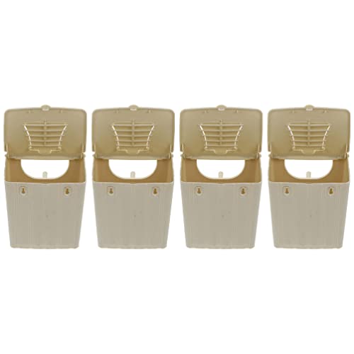 Alipis Bird Breeding Box 4Pcs Hanging Nesting Boxes for Small Birds Finch Parakeet Budgie Plastic Bird Hatching House Durable Weather Resistant Supplies